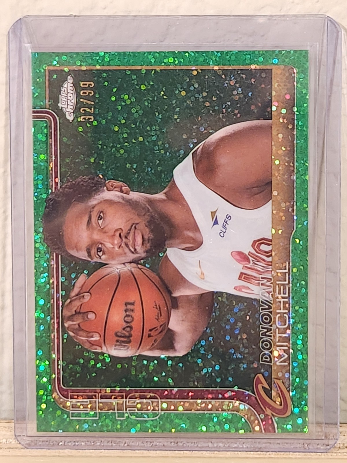Donovan Mitchell 2025-26 Topps Chrome Image Variation - Green Speckle /99
