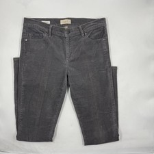 LOFT Womens Modern Skinny Size 4 Gray Stretch Cotton Skinny Leg Pants Corduroy