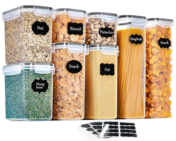 KüChe Vorratsdosen Set Aufbewahrungsbox Luftdicht Plastik BehäLter 8 StüCk-image