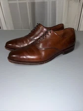Allen Edmonds "CARLYLE" Men's Leather Plain Toe Oxfords 10.5 EEE  Chili Leather