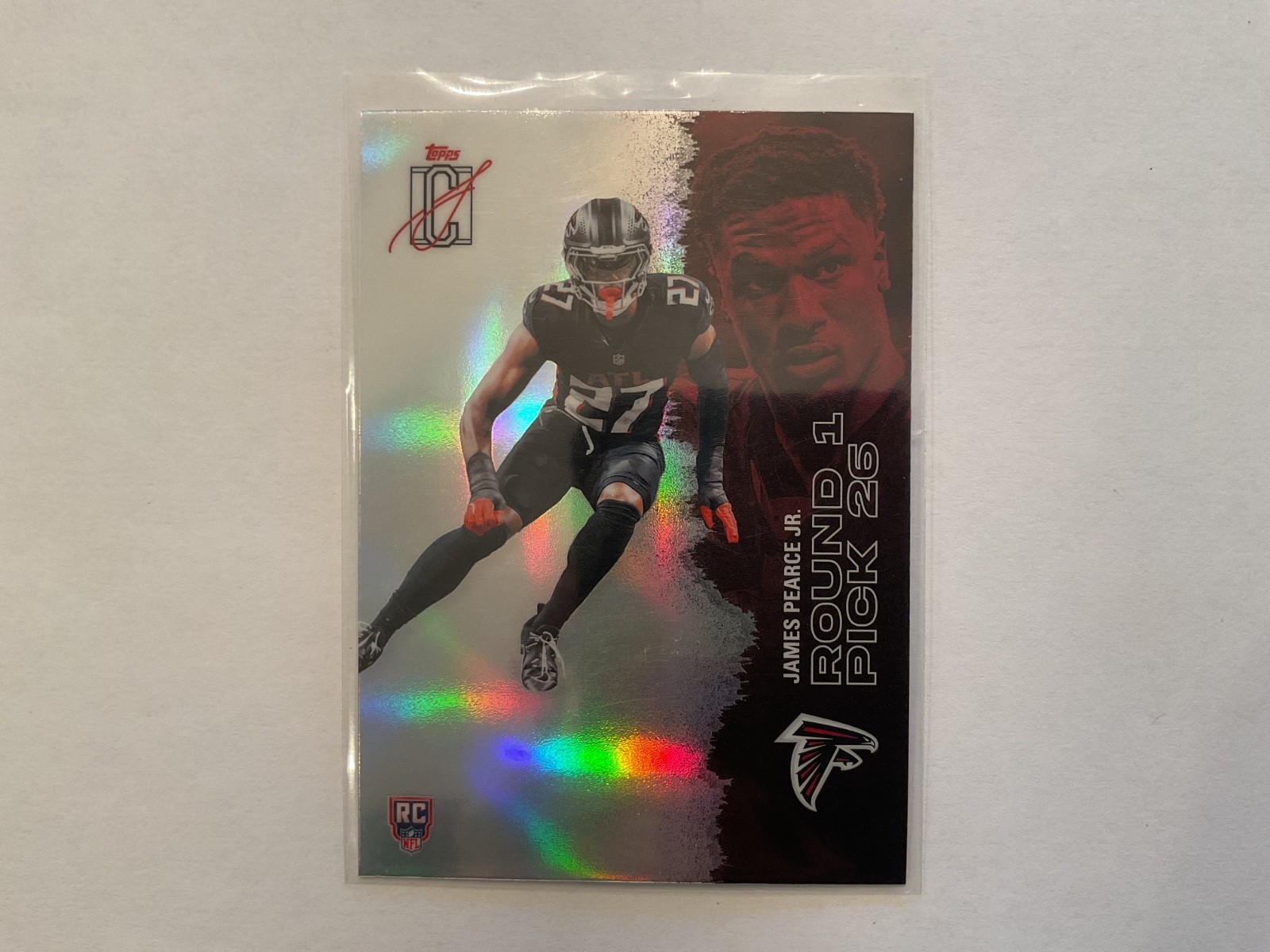 James Pearce Jr 2025 Topps Chrome Signature Class Refractor Rookie Card # 130