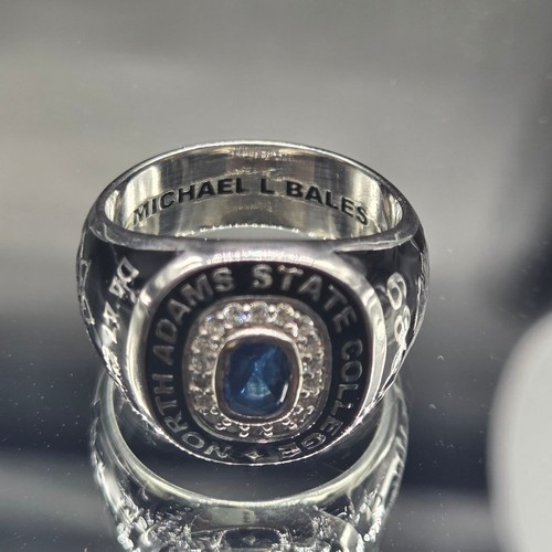 Anello Classe Personalizza Argento 925 per Uomo Liceo Collegio Miglior Regalo Università - Foto 3 di 11