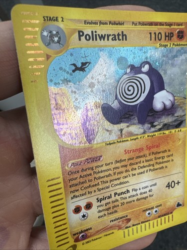 Pokémon TCG Poliwrath Skyridge H24/H32 Holo Rare - Picture 12 of 12