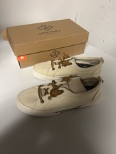 Sperry Pier Wave Tan Canvas Slip On Shoes Women's Size 5 M