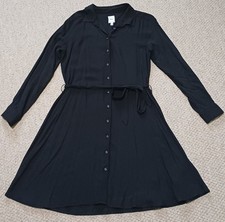 Hemdblusenkleid Gr. 38 von ICHI, schwarz