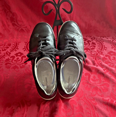 Johnston & Murphy Black Leather Lace-Up Sneaker Flat Comfort Women's  10 (US)