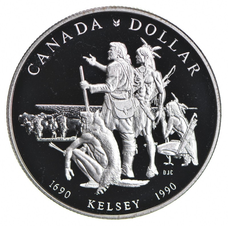 1990 Canada 50% Silver Canadian Silver Dollar - Henry Kelsey *5141
