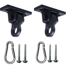      ABUSA Heavy Duty Black Swing Hangers   2 Pack   Screws  Bolts Included