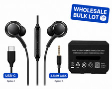 Samsung Galaxy USB-C  3.5mm Jack Stereo Earbuds with Mic Braided Cable Bulk LOT
