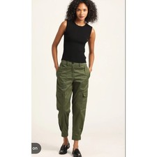 Derek Lam 10 Crosby Elian Fatigue Utility Cargo Pants Olive Green Size 0
