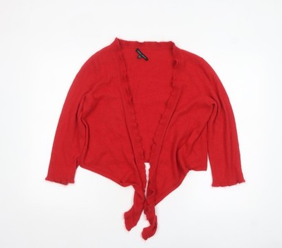 Laura Ashley Damen Strickjacke rot Angora-Mischung UK 14