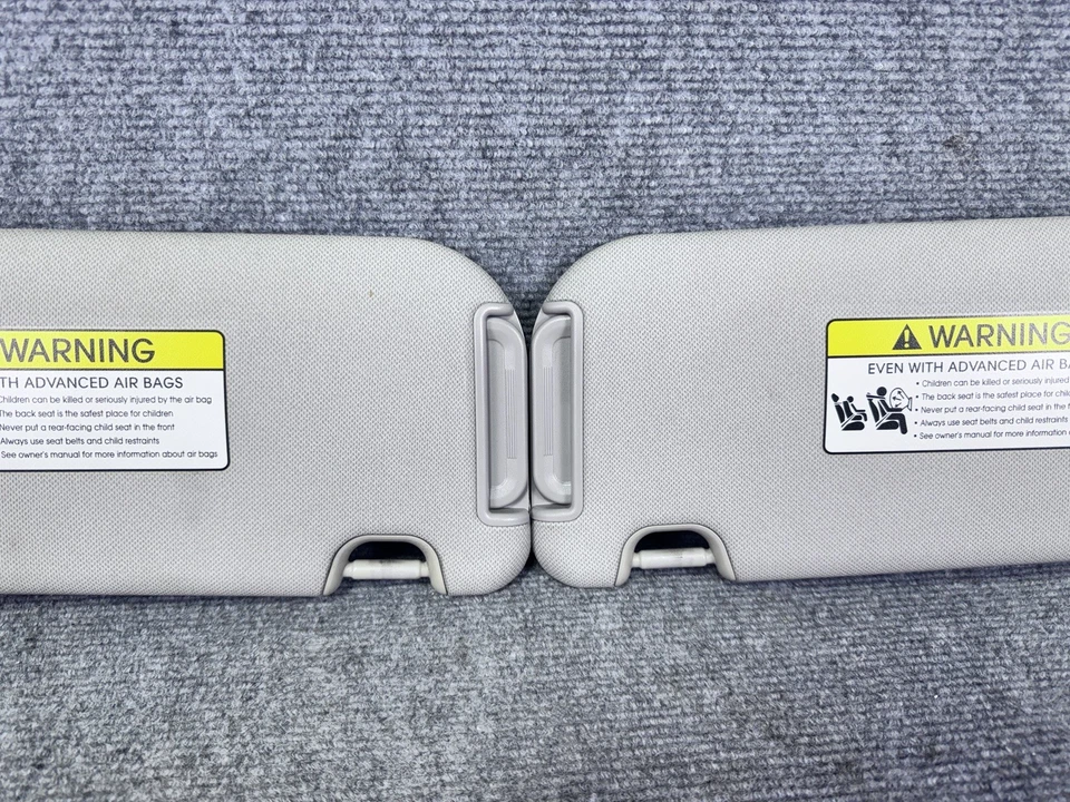 2013-2017 Hyundai Elantra GT Sun Visor Set Pair LH RH Driver Passenger Gray OEM - Image 3 of 4