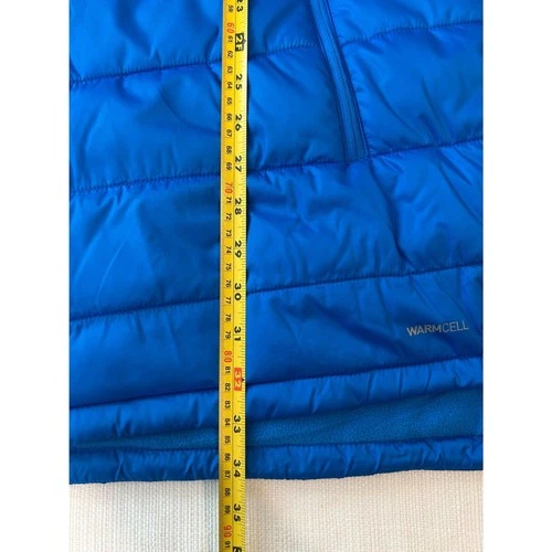 PUMA LIGA Sideline Bench Jacket Men's XL Blue Hooded Puffer warmCELL NWT image 8