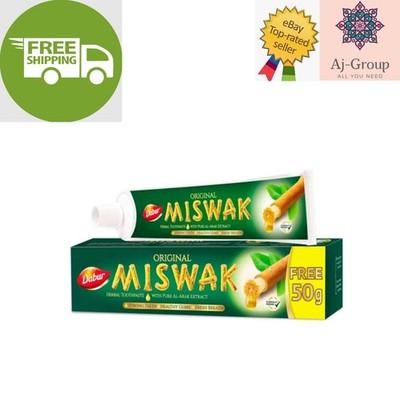 1 Pack X Dabur Original Miswak Herbal Toothpaste Arak Extract 120g + 50g FREE