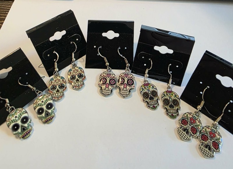 Day of the Dead (Sugar Skull) Earrings - 5 pair of Earrings