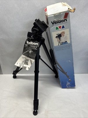 Velbon Videomate III 3 Deluxe Full-size Camcorder Tripod W/Vel-flo 9 Mini-pro FP