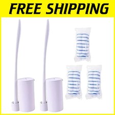 Disposable Toilet Brush Set - Pack of 2 with 24 Refills