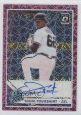 2019 Panini Donruss Optic Pink Velocity Prizm Touki Toussaint #RRS-TT Auto w5b