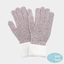 Cuffed Knit Smart Touch Gloves