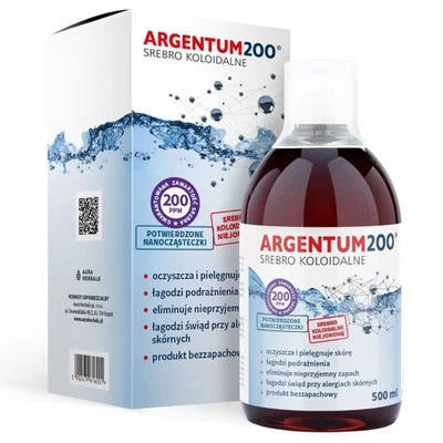 Aura Herbals Argentum200 Kolloidales Silber 200 ppm, Tonikum - 500 ml