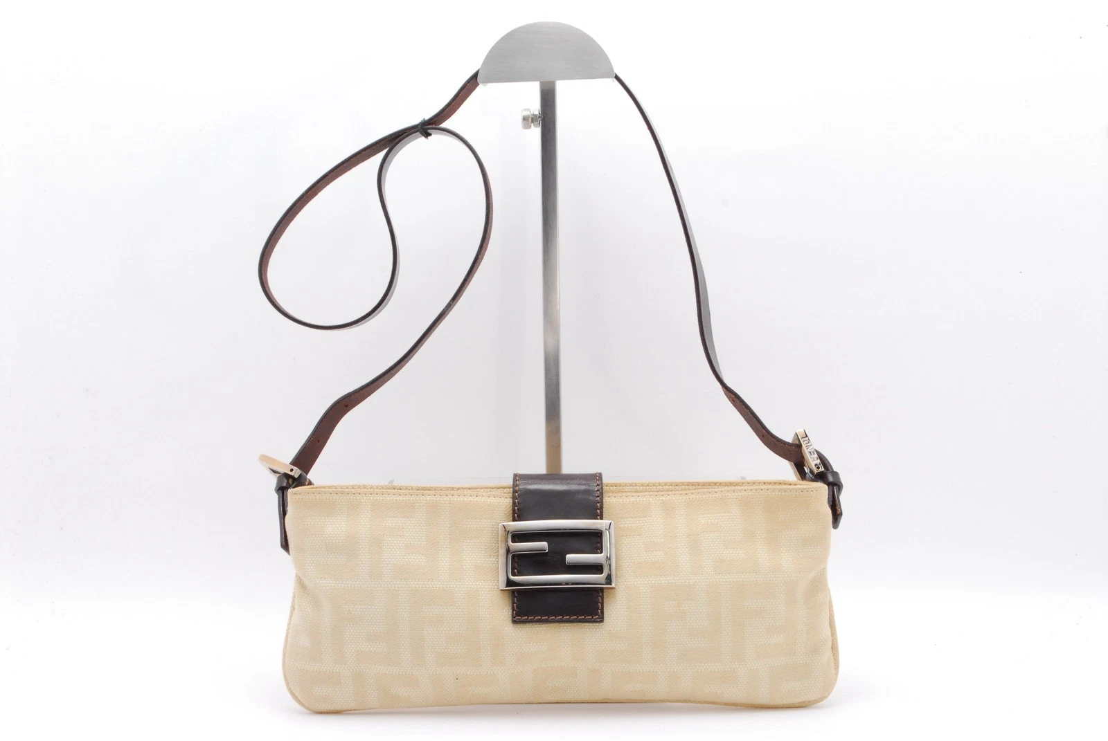 Fendi — FENDI Mamma Zucca Shoulder Bag Ivory