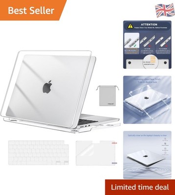 Kristallklare Hartschalenhülle für MacBook Air 13,6 Zoll M5 M4 M3 M2, inklusive...