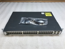 Cisco Catalyst 3750 Series WS-C3750-48TS-S 48 Port Network Switch w/ Rack Ears