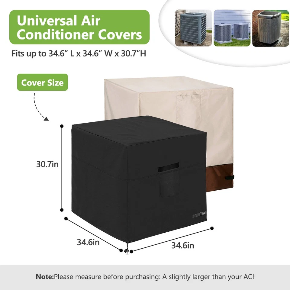 Capa de ar condicionado resistente central AC proteção externa à prova d'água à prova de poeira - Imagem 2 de 4