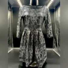 One Clothing silver & black fit & flare mini party dress. SZ  small. Stretchy