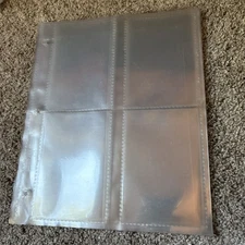 25 Photo / Postcard Pages 4 Pockets Clear Plastic Sheets