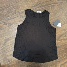 MELROSE AND MARKET sleeveless crew neck T-shirt; Black Large NWT!