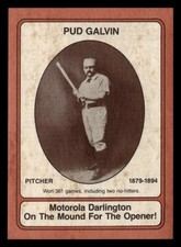 1976 Motorola Old Timers Pud Galvin #8 Pittsburgh Alleghenys NM UX7699