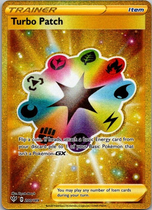 Turbo Patch (Secret) Secret Rare SWSH03: Darkness Ablaze 200/189 NM