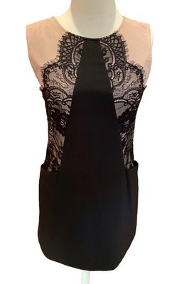 Witchy Lace Black Mini Dress Sz Small Party Sexy Vamp Goth Glam Fairy Dark Fairy