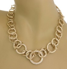 Di Modolo 2.40ct Diamond 18k Yellow Gold Tempia CircleLink Necklace