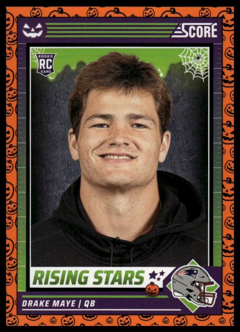 2024 Score-A-Treat #17 Drake Maye Rising Stars Orange Pumpkin