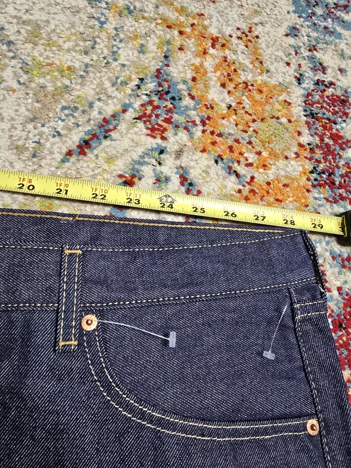 NWT Levi's 501 Button Fly Straight Leg Cotton Blue Jeans Size 56X30 Big & Tall - Image 4 of 4