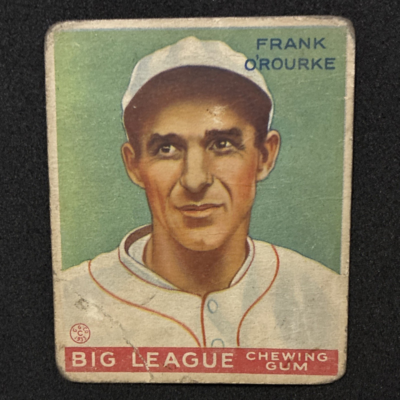Frank O'Rourke 1934 Goudey Baseball Card (low grade)