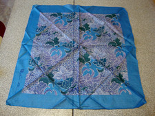 Vintage Anne Klein Floral 100 Silk Square Scarf 20" Japan