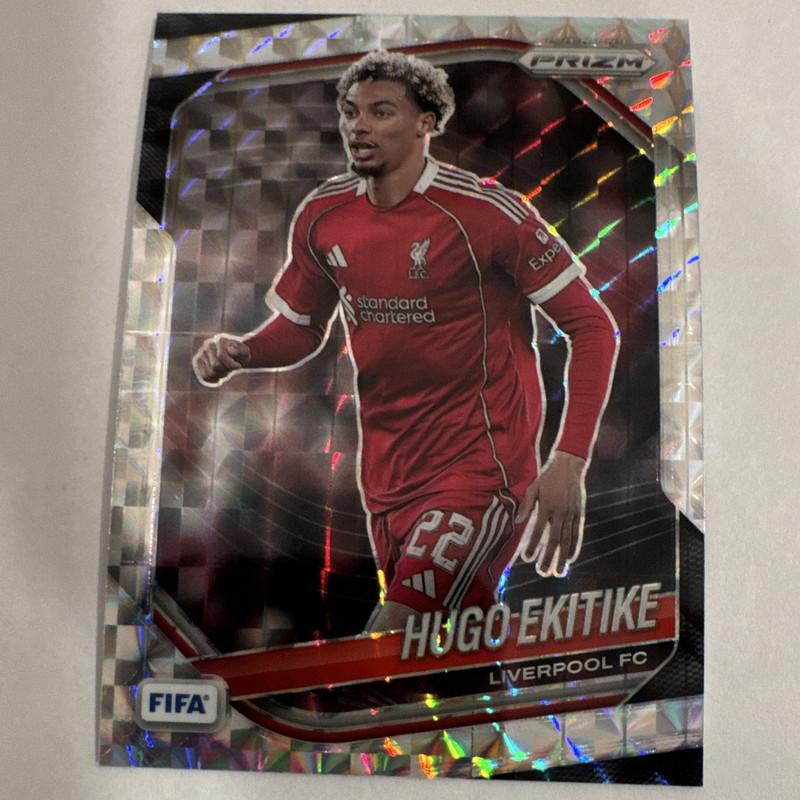 Panini 2025-26 Prizm FIFA Soccer Prizm #97 Hugo Ekitike Liverpool FC