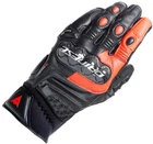 Dainese 4 Short Leather Black Fluo Red