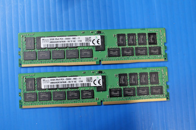SK hynix 64GB 2x32GB 2Rx4 PC4-2666V DDR4 ECC Registered Server RAM T9-A11