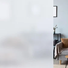 LUTE Window Privacy Film, Frosted Glass Window Film for Bathroom, Static Clin...