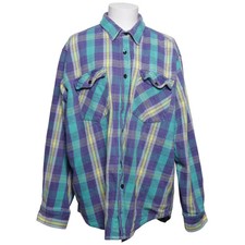 Dakota, Flanellhemd, Größe: XL, Blau/Gelb/Mehrfarbig, Baumwolle, Karo #bn7