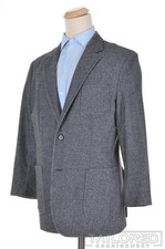 HUGO BOSS Gray Textured Wool 3x Patch Pocket Blazer Sport Coat Jacket - 44 R
