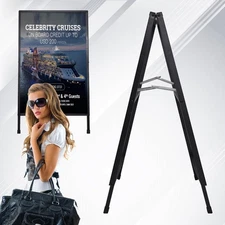 A Frame Sidewalk Sign 22 x 36 Inch Outdoor, Double-Sided Folding Sandwich Board