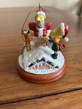 Simpsons Bradford Christmas Ornament Illuminated  Fat Chance  NEW