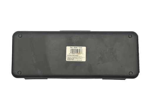 Vintage 90's SpaceMaker Box Large Black School Pencil Case Storage Box-13x5 - Bild 3 von 4