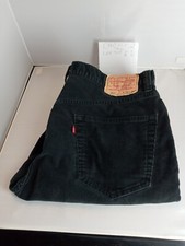 Levi Stauss  Co 505 Black Corduroy Regular FIt W36 L30 Good Used Levis Choice 2