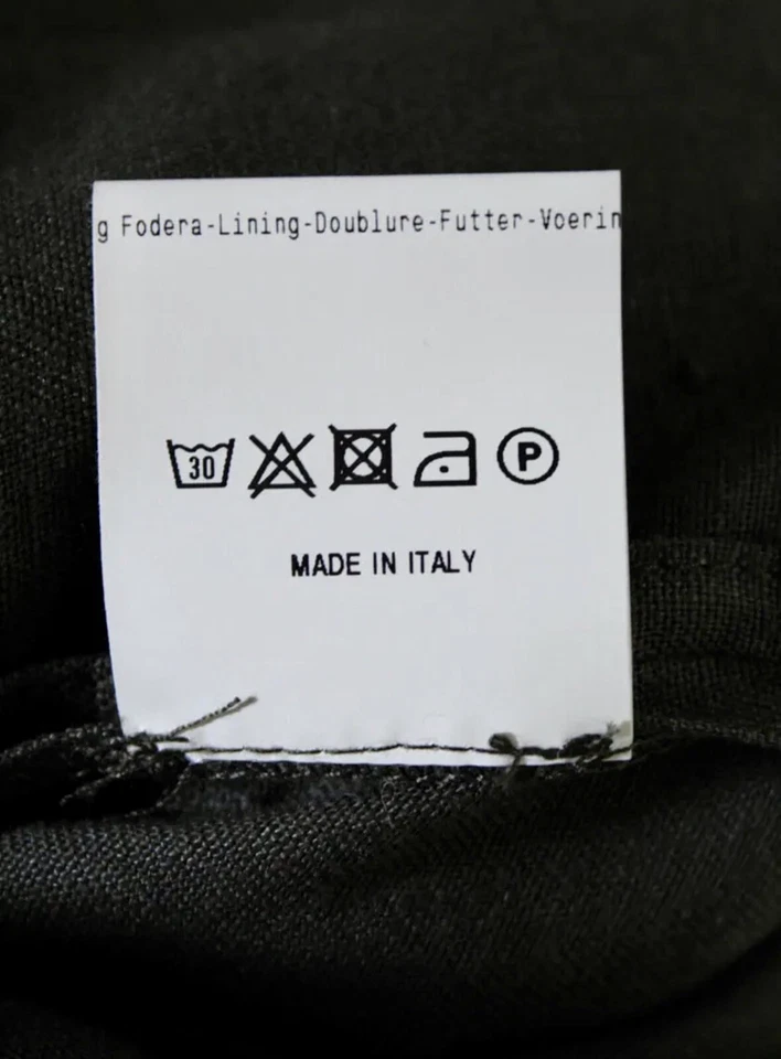 ⭐️ Domenico Vacca $954 NWT! Beaded V-Neck Long Sleeve Tunic Top Green Linen Sz 4 - Image 4 of 4